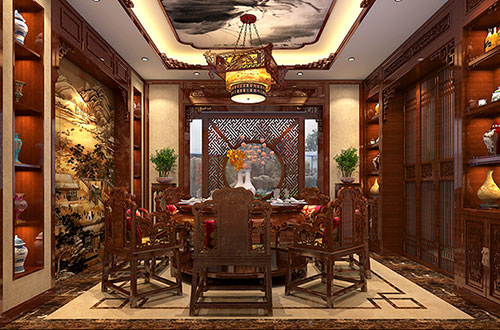 双牌温馨雅致的古典中式家庭装修设计效果图
